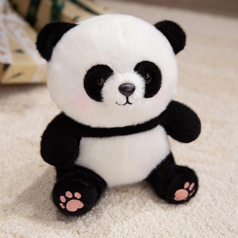 Cute Princess Style Skirt Red Panda Doll Plush Toy Black And White Panda Doll Girl Soothing Rag Doll
