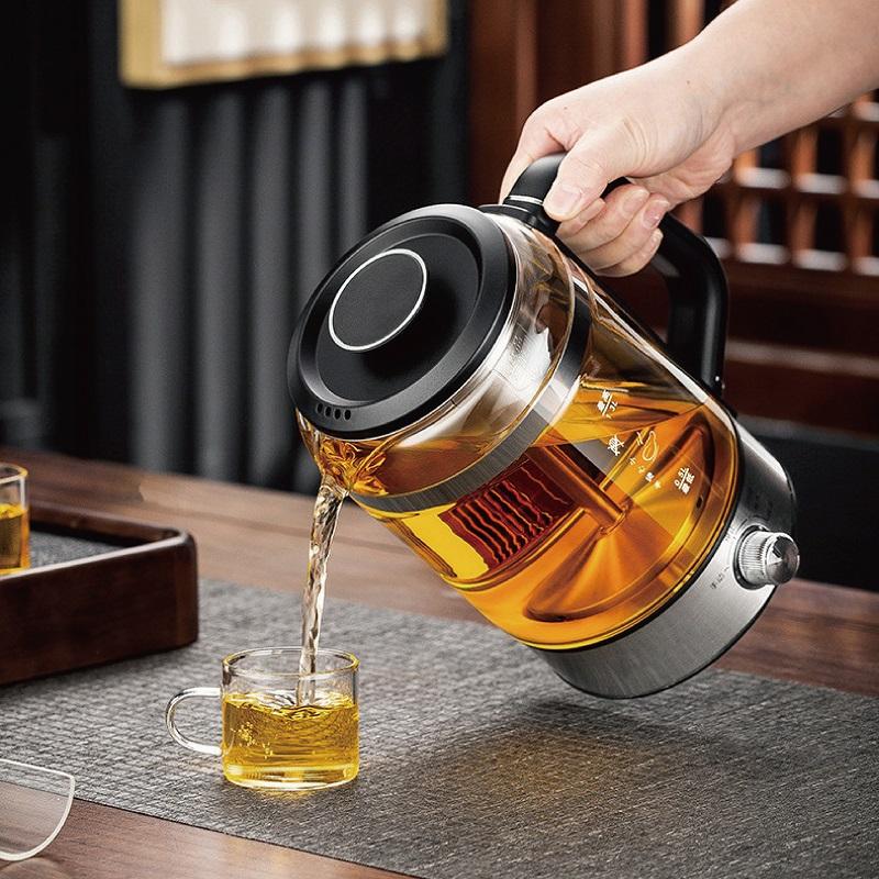 Xiaomi 1.5L Electric Kettle Office Black Tea Pu'er Glass Steam Teapot Auto Keep Warm Boiling Tea Kettle 4Gear Home Health Pot 600W