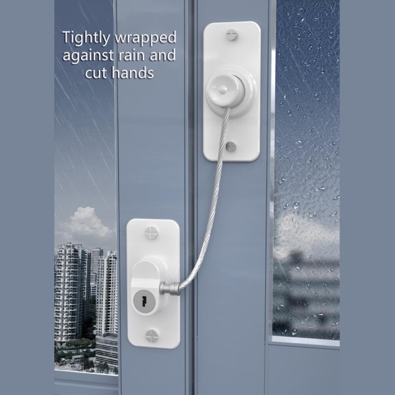 360 Degree Fridge Lock Refrigerator Locks No Drilling with Buttons Safety Lock Child Lock for Windows Fridge & Cabinets