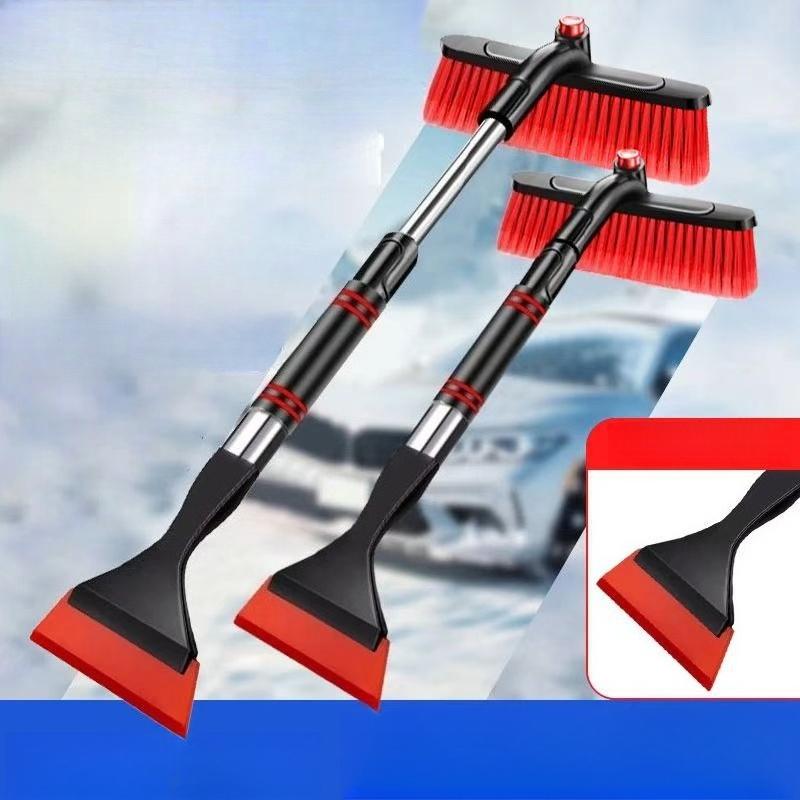1 Pezzo Strumento Multifunzionale Retrattile in Silicone e Lega di Alluminio per la Rimozione della Neve dall'Auto, Dispositivo Dedicato per Sghiacciamento e Scioglimento della Neve dal Vetro