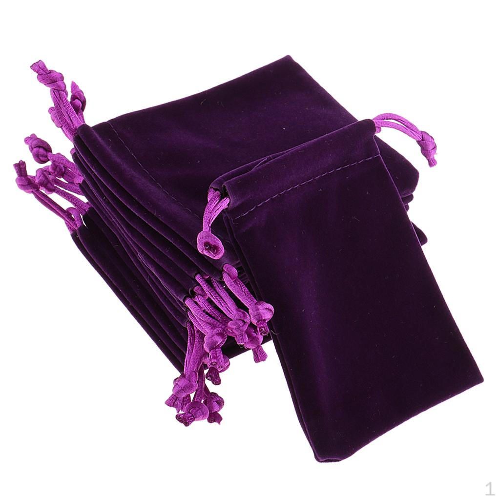 10 Pieces Flannel Bag For Jewelry Gift Packaging