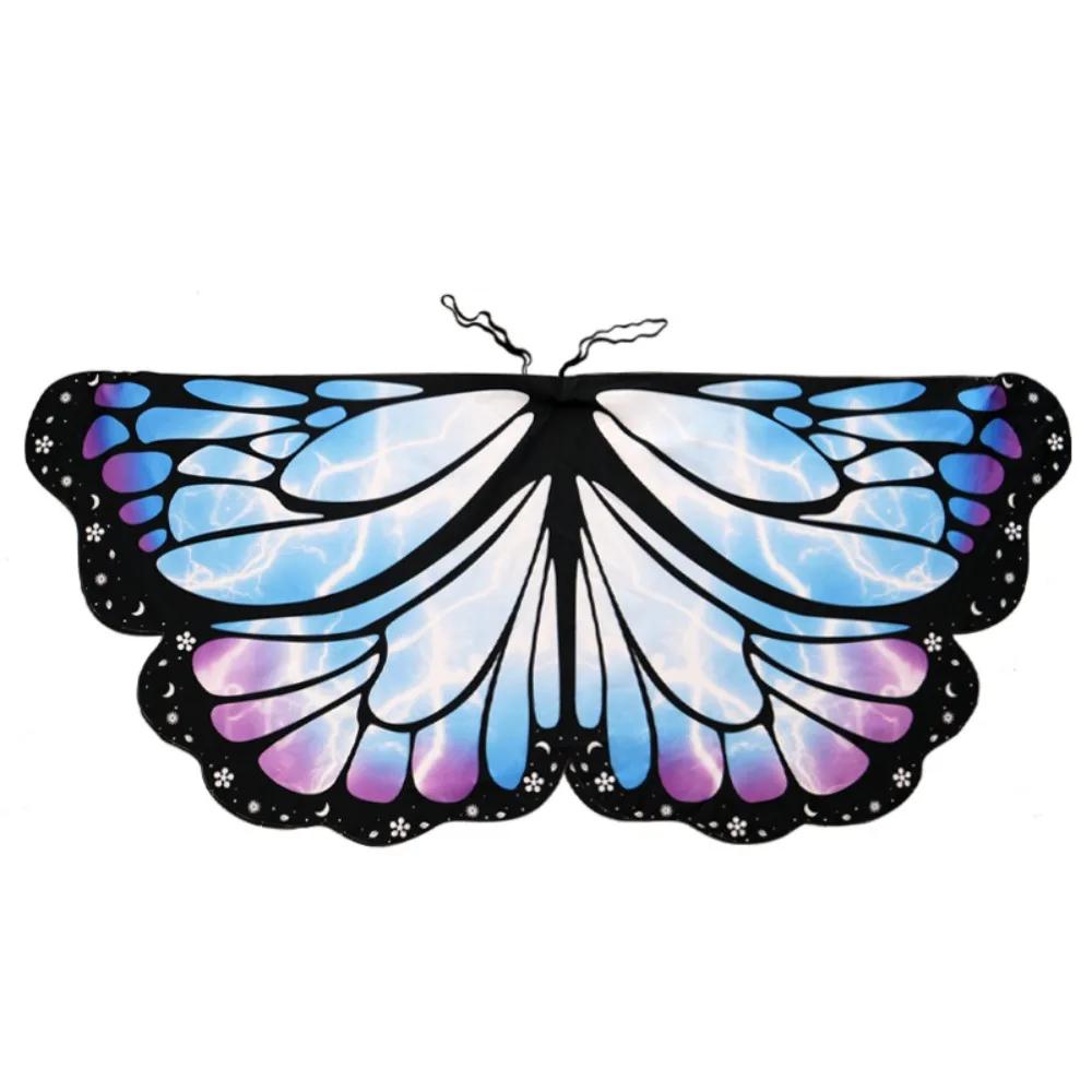 Cute Chiffon Butterfly Cape Dressing Up Costume Butterfly Wings Shawl Party Props Wing Cloak Kids