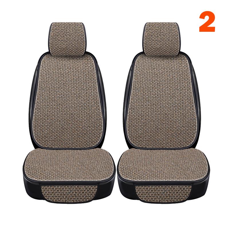 New Flax Car Seat Cover Protector Linen Front Rear Back Cushion Protection Pad Mat Backrest for Auto Interior Truck Suv