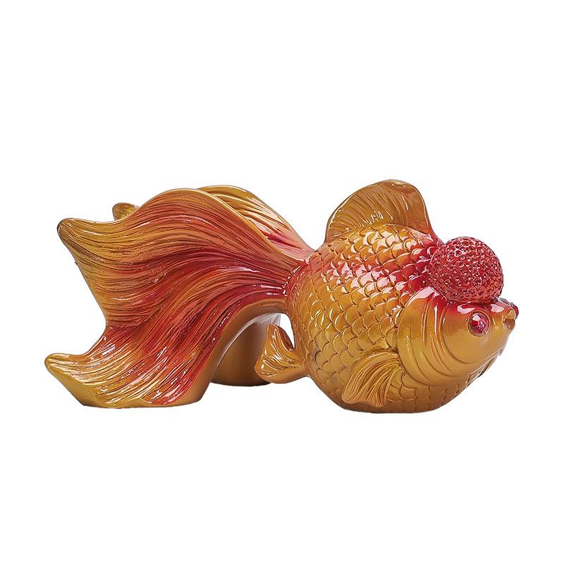 Resin Color-Changing Golden Fish Tea Pet - Handmade Tea Table Decoration