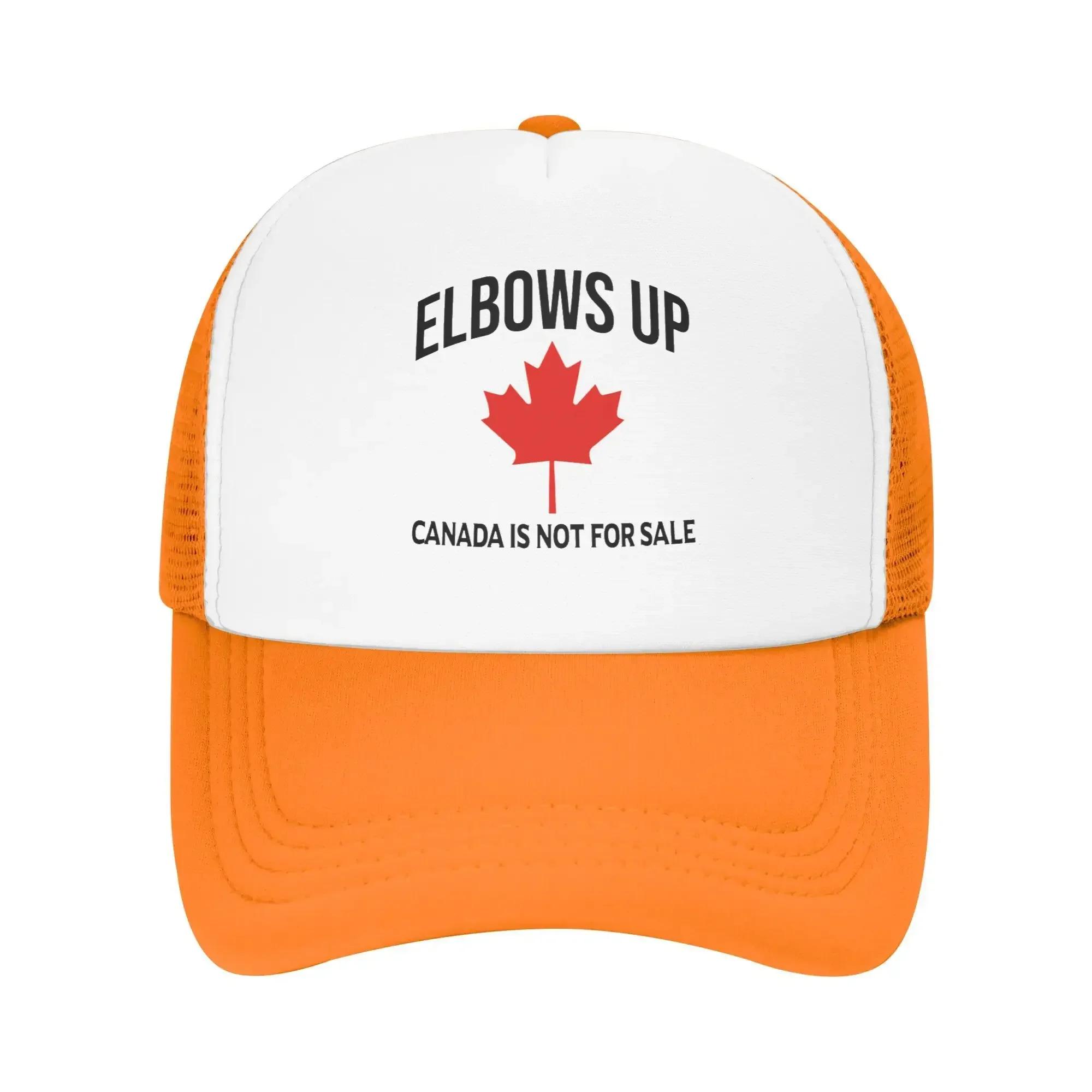 

2025 Elbows Up Stronger Canada Not For Sale Summer Mesh Baseball Cap Women Men Beach Sun Hat Hip Hop Patriotic Quote Trucker Cap One Size