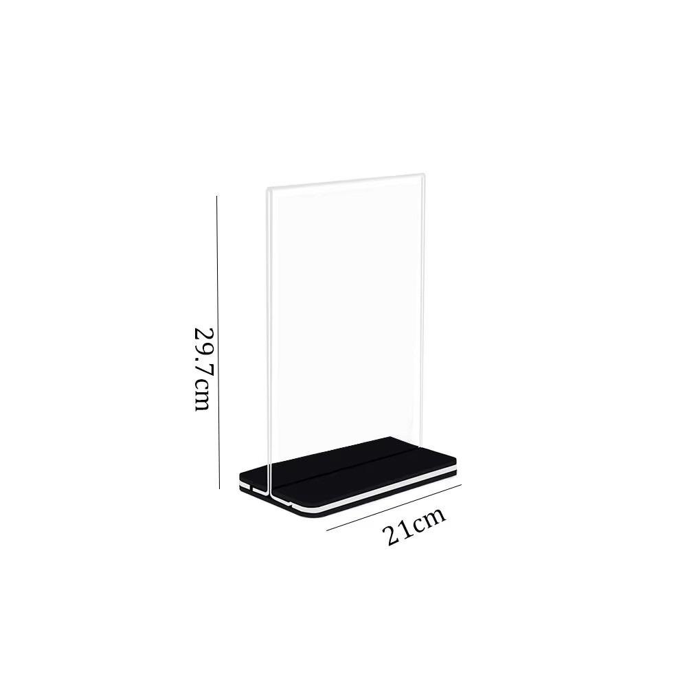 Transparenter Katalog-Menü-Display-Ständer Doppelseitiges Tischkarten-Schild Neuer Foto-Display-Rahmen