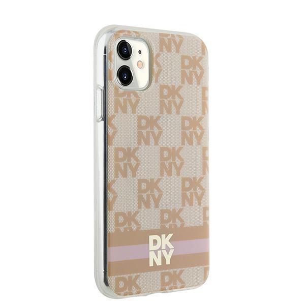 Dkny Dkhmn61Hcptsp Iphone 11 / Xr6.1 Różowy/Pink Hardcase Iml Checkered Mono Pattern & Printed Stripes Magsafe