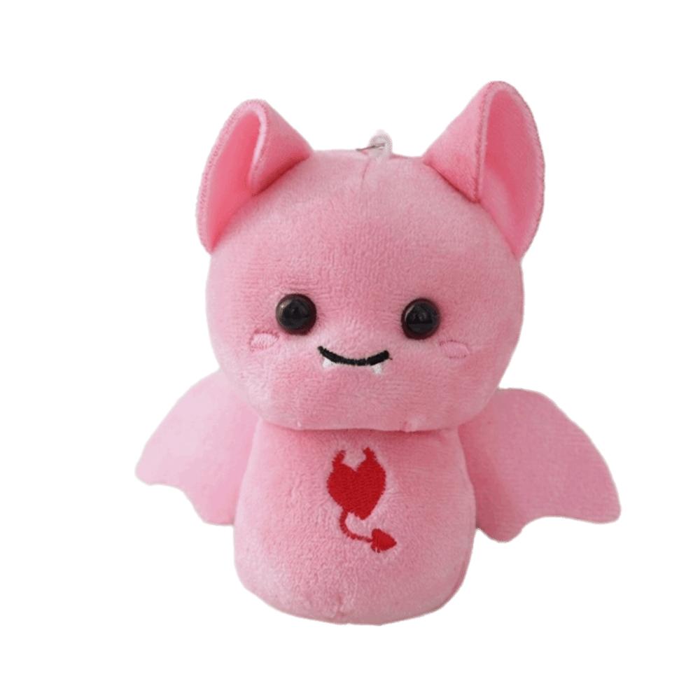 Durable Soft Halloween Bag Pendant PP Cotton Stuffed Toy Funny Bat Plush Keychain Commute розовый