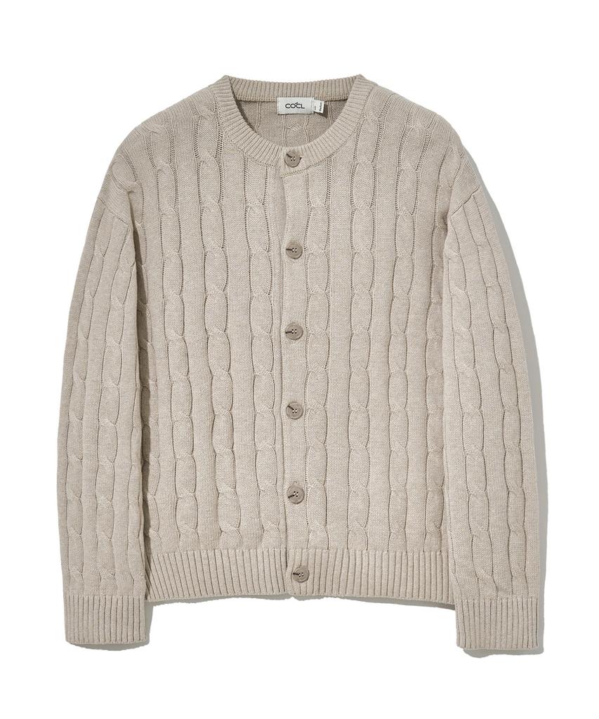Costume O’Clock Soft Cable Round Cardigan Navy Cooscd021Navy