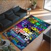 Personalized Crystal Velvet Carpet Custom Name Text,Geometry Dash Anti Slip Area Rug For Home Decoration