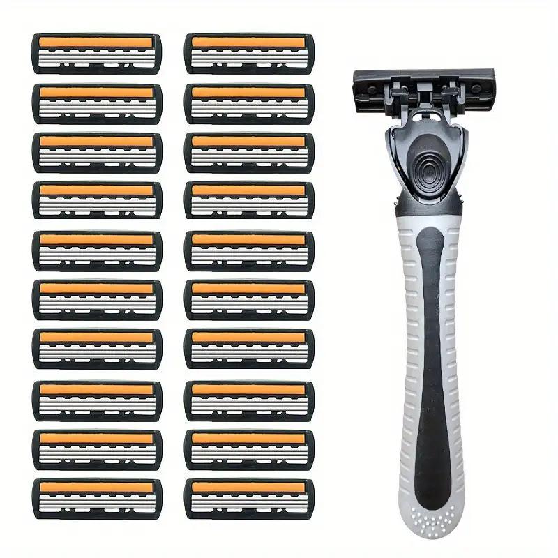 Durable 3-Layer Stainless Steel Safety Razor Blade for Easy Manual Hair Removal