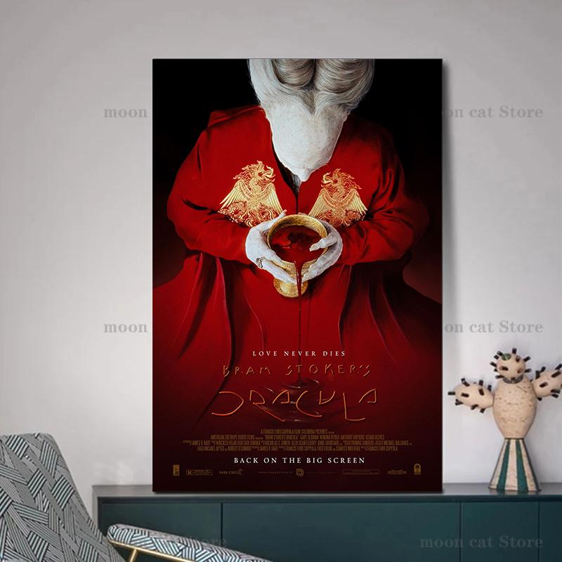 Klassischer Horror Vampirfilm Dracula 1992 Vintage Poster Leinwandmalerei Wandkunst Bilder Retro Heim Zimmer Club Dekor Geschenk