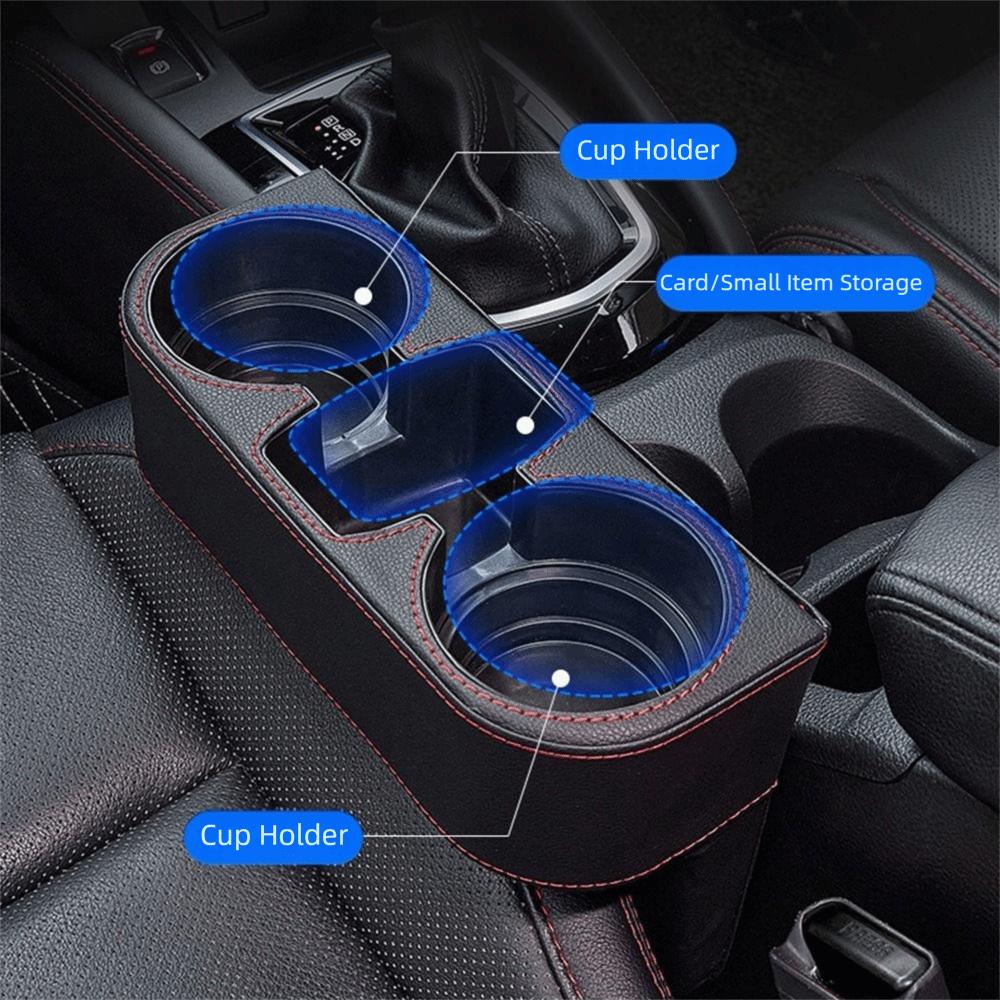 PU Leather Seat Gap Organizer Tray Multifunctional Gap Filler Storage Box  Auto Interior