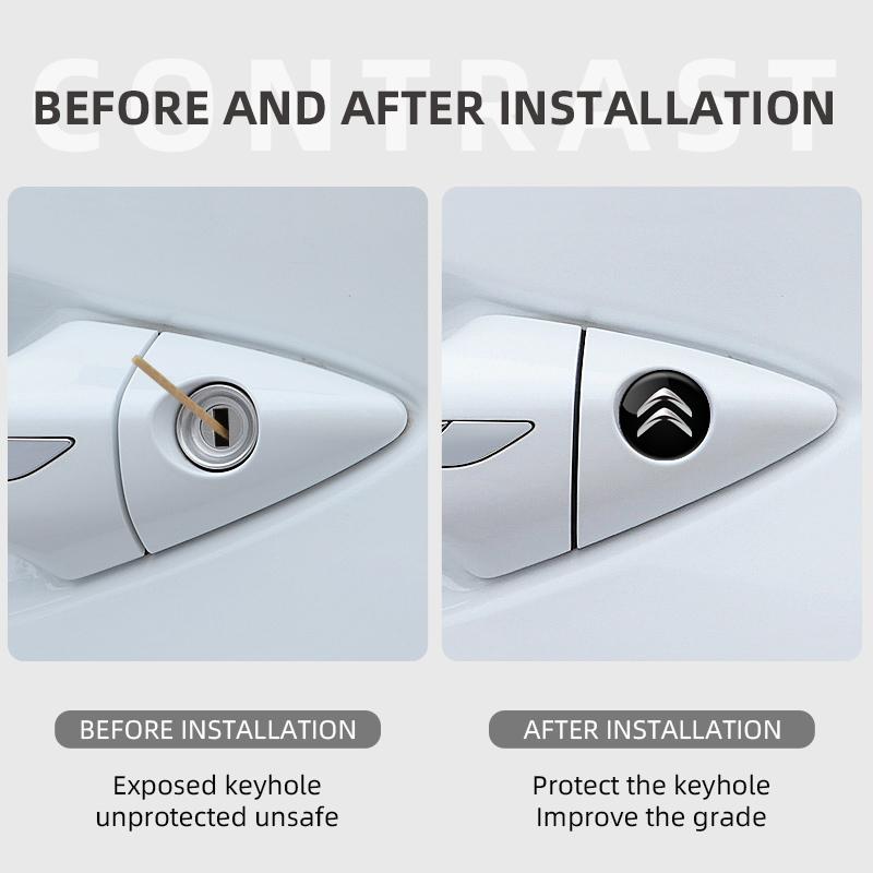 Autocollants de Protection Anti-blocage pour Serrure de Porte de Voiture pour Citroen C4 C5 C3 C2 C1 C4L C6 Picasso Saxo Autocollants de Voiture