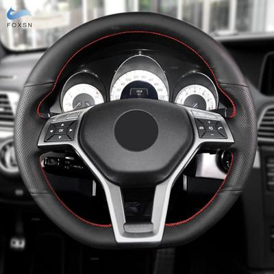 Accessoires de Voiture Housse Intérieure de Volant Garniture Cuir Pour Mercedes Benz A45 AMG W176 C63 W204 CLA C117 CLS Modèle S 2011-2016