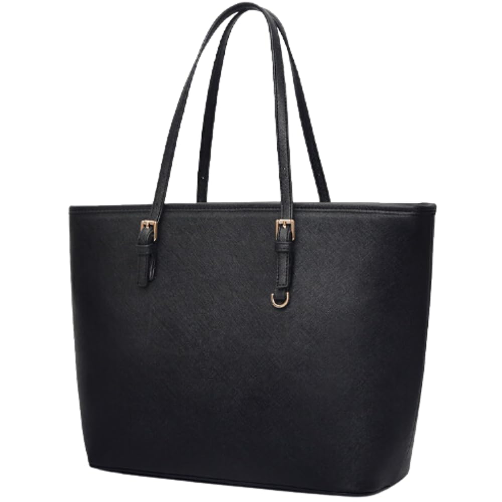 ORIJIRI Damen-Tragetasche, Stilvolle Pendlertasche, Beliebte Businesstasche, A4-Format, Tasche für die Jobsuche, Großes Fassungsvermögen, 2-Wege (Schwarz)