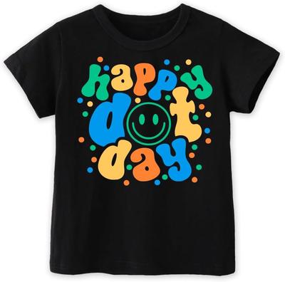 Happy Dot Day Smiley Face Polka Dot Graphic T-shirt
