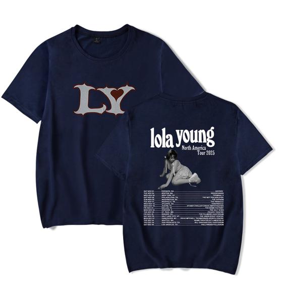 

Lola Young Merch Tour 2025 TShirt Streetwear Tshirt Shirt Unisex Women Short Sleeve S