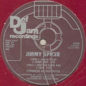 12inch Record JIMMY SPICER - This Is It / Beat The Clock DJ006 Def Jam Recordi 1985 US Rap & Hip-Hop/R&B Used