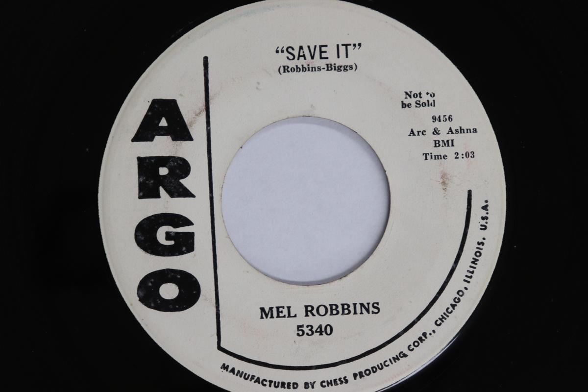 

7-дюймовая пластинка МЕЛ РОББИНС Сохрани это Чтобы знать тебя 5340PROMO ARGO 1959 США Рок Б/У