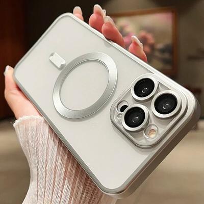 Magnetic Case for IPhone 15 14 13 12 11 Pro Max Plus Fashion Plating Frosted Matte for Magsafe Case Bumper Protection Cover