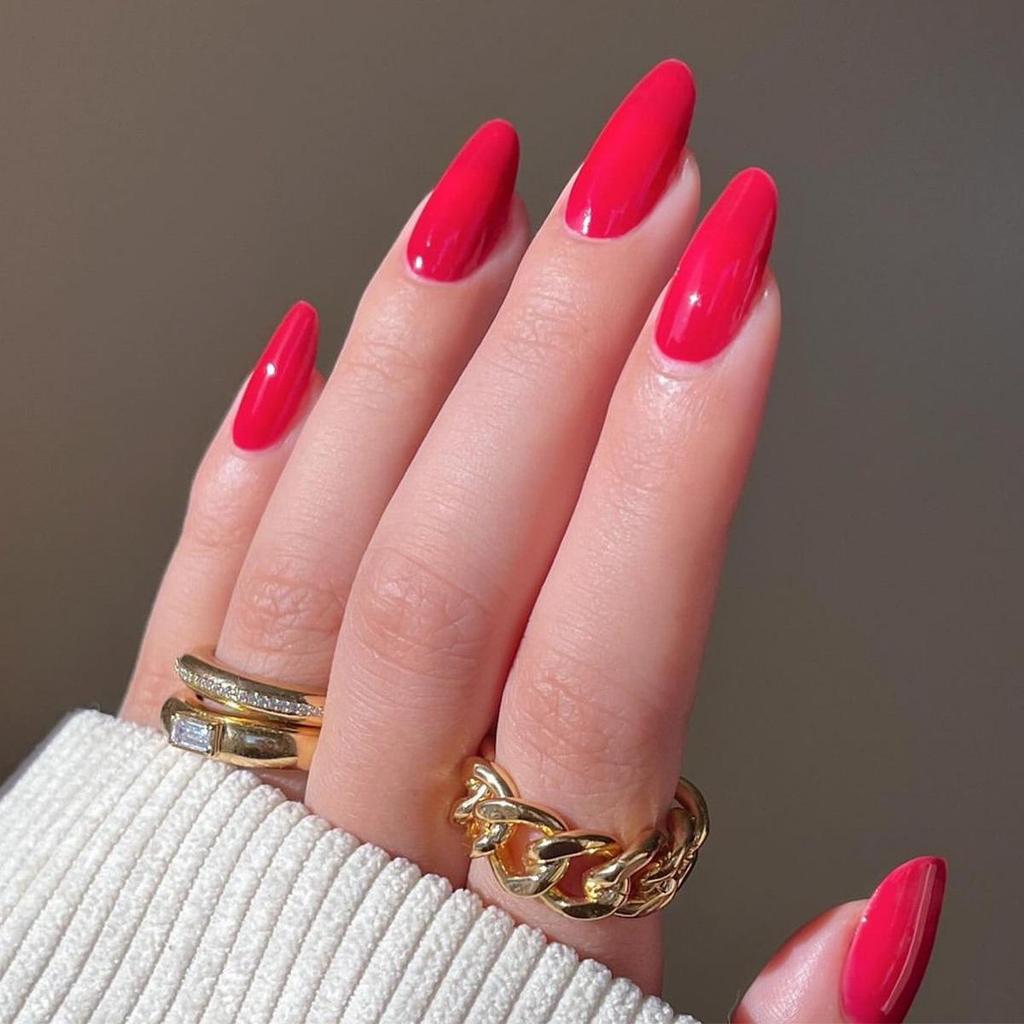 Solid Color Short Round Nail Tips - Set of 24 Simple False Fingernails