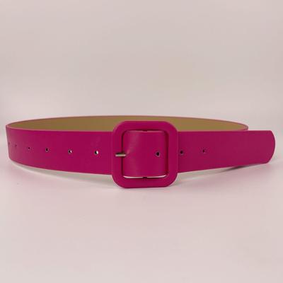 Ceinture en cuir élégante pour femme avec boucle carrée haut de gamme, plusieurs couleurs