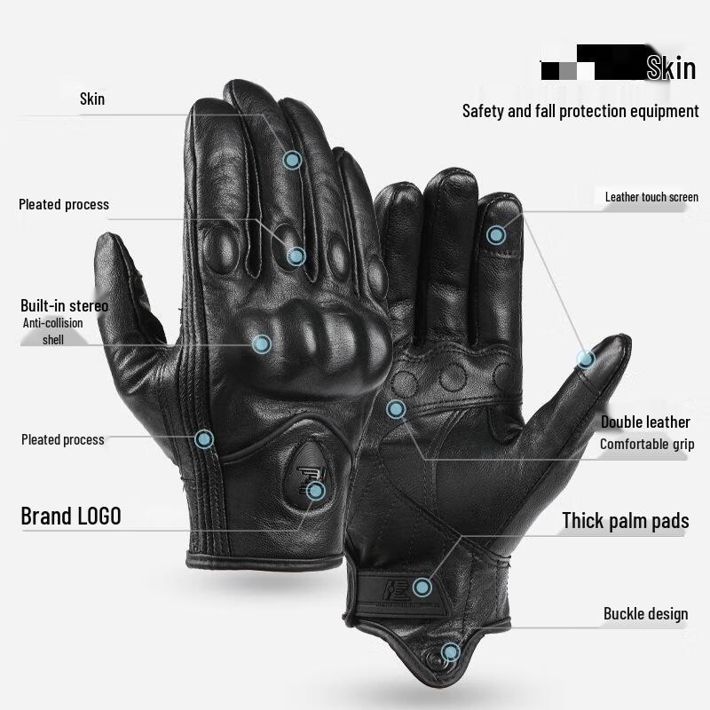 Men's & Women's Retro Motorcycle Riding Gloves