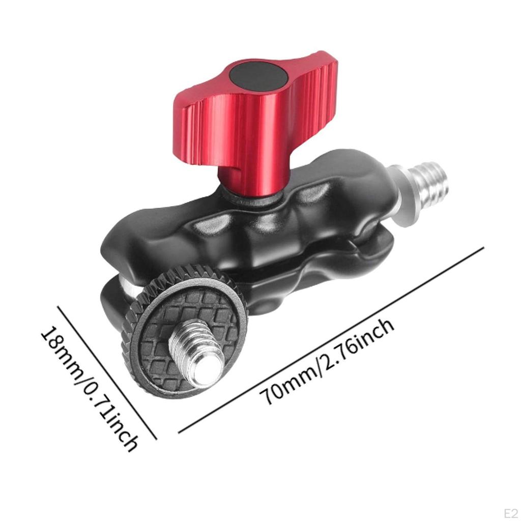 Double Ball Head Rotation Arm Camera Mount Easy To Use Stable Anti-slip Adapter 1/4" Screw for