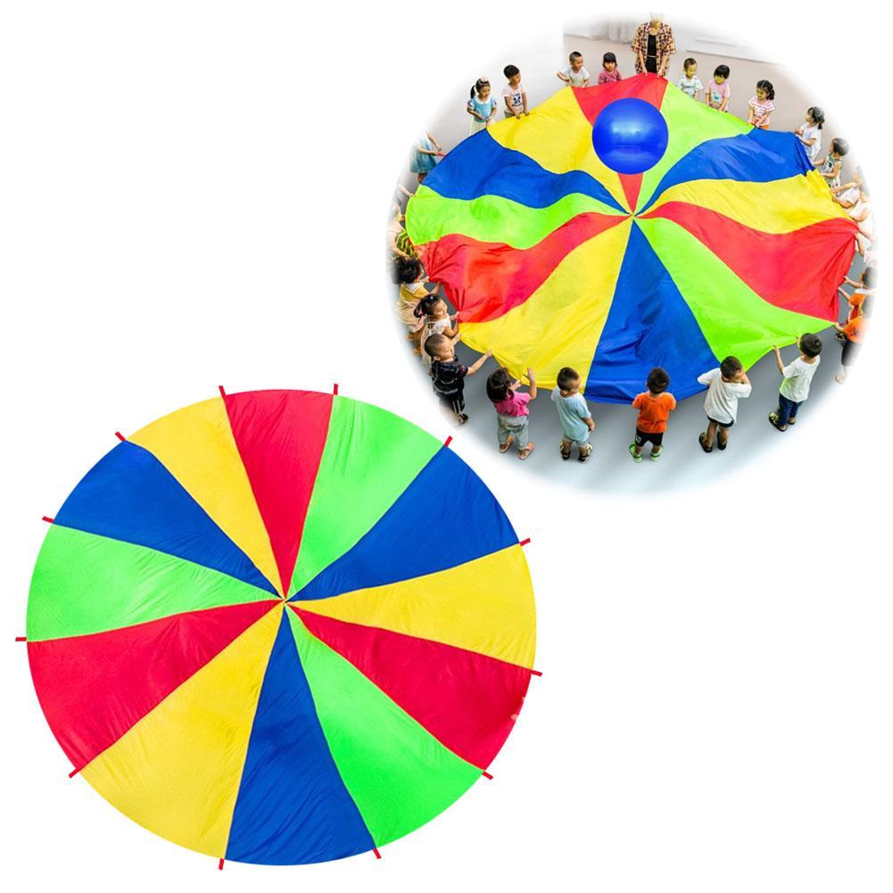 Rainbow Parachute Umbrella 2-6 Meter - Outdoor Children's Perception Training Game Parent-Child Interactive Activity Toys