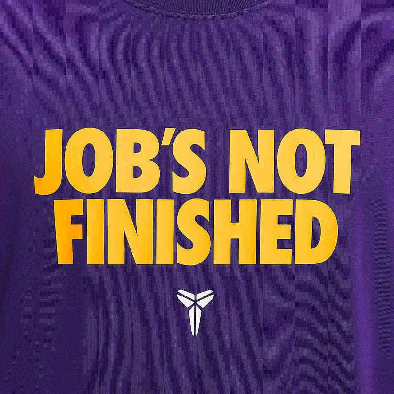 Nike Kobe Confortável Moda Simples Versátil Manga Curta Camiseta Tops Masculinos Roxo II6592547