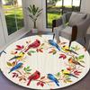 1pc Office Printed Round Carpet, Bird Rug, Home Sofa Chair Mat For Christmas and Halloween Décor, Living Room Floor Mat