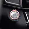 5pcs Diamond Bow Bell Car Start Button Decoration Rhinestone Circle One Click Start Button Engine Start Stop Switch Button Cover