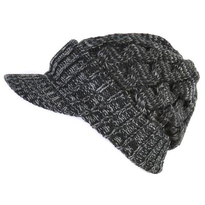 Warme Casquette-Mütze mit Zopfmuster, Größe passt stilvoll [Casual Box] [One Most/Mixed Black] Herbst/Winter
