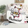 Cartoon P-Pochacco Dog Cute kawaii Blanket For Soft Throw Blanket for Picnic Bed Sofa Home Bedroom Cozy Warm Comfortable