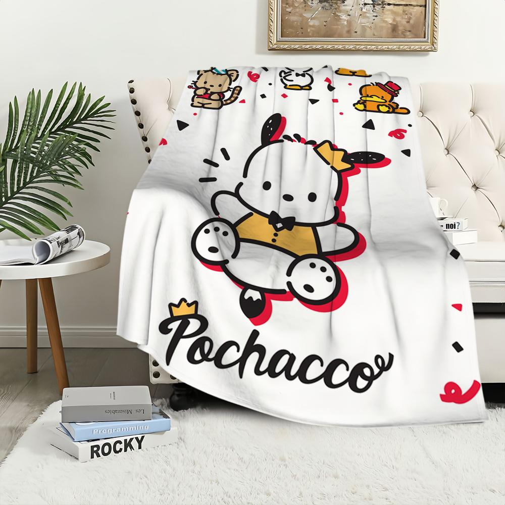Cartoon P-Pochacco Dog Cute kawaii Blanket For Soft Throw Blanket for Picnic Bed Sofa Home Bedroom Cozy Warm Comfortable