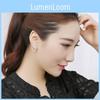 Elegant Korean Style Daisy Flower Stud Earrings With Zircon Stone For Women