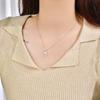 Texture Lava Moon Droplet Shaped Pearl Necklace Irregular Geometry Collarbone Chain French