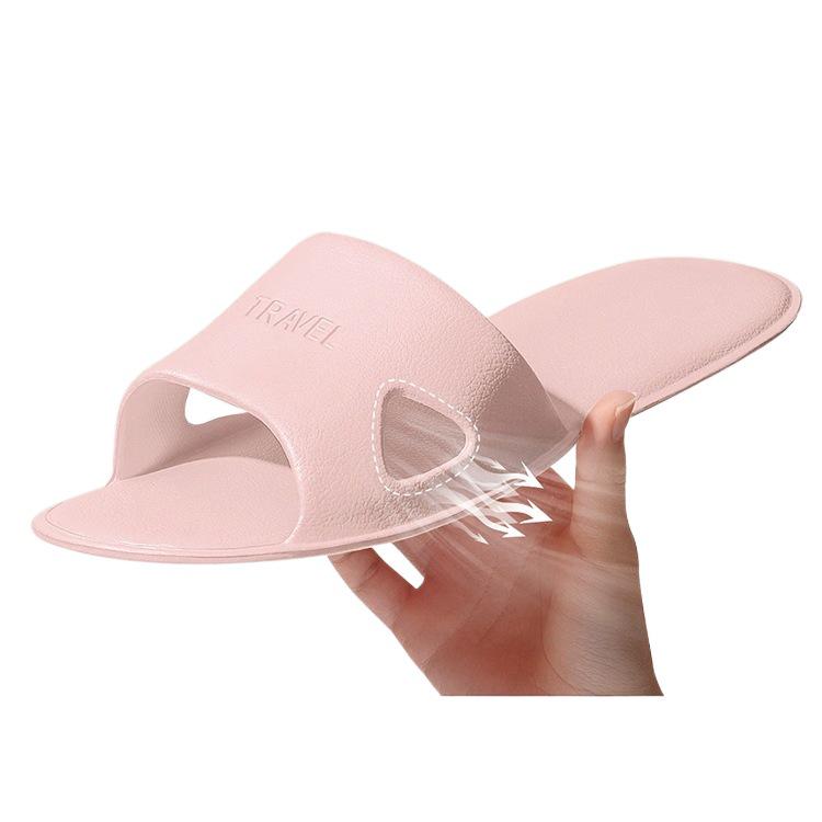Portable Foldable Anti-Slip Shower Slippers for Men and Women - Ideal for Travel and Hotel Use
