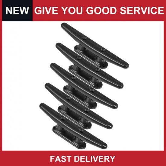 Universal 152mm 6   Boat Cleat Rope Cleat Boat Dock Cleats Black Pack of 5