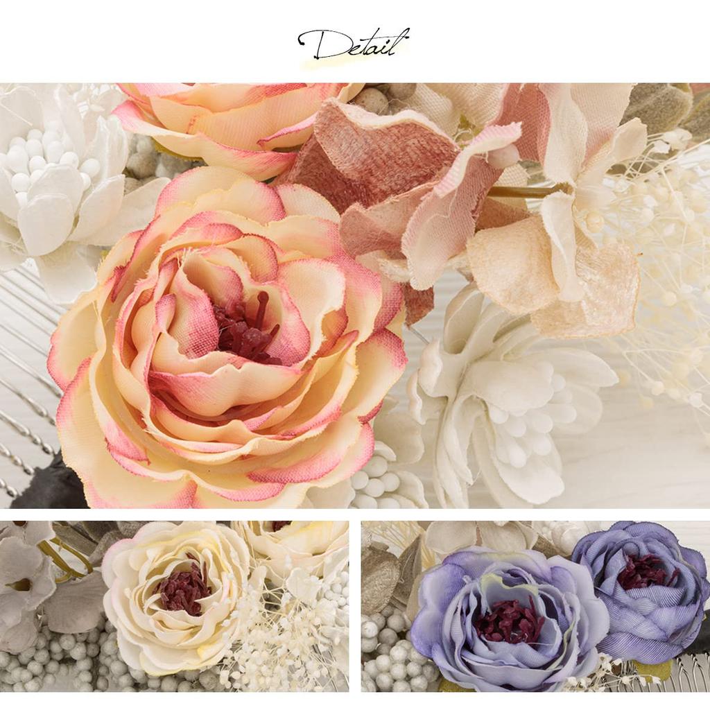 Soubien Ceremony Hair Ornament Set of Perfect for Furisode and Graduation and Dried Gypsophila and D Purple Coming-of-Age 2, Ceremonies, Hakama,