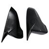 For Hyundai Veloster 2018- Rearview Side Mirror Cover Sticker Wing Cap Exterior Door Rear View Case Trim Carbon Fiber Look