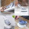 Long-Handled Kitchen Dish Brush with Sponge and Liquid Dispenser
