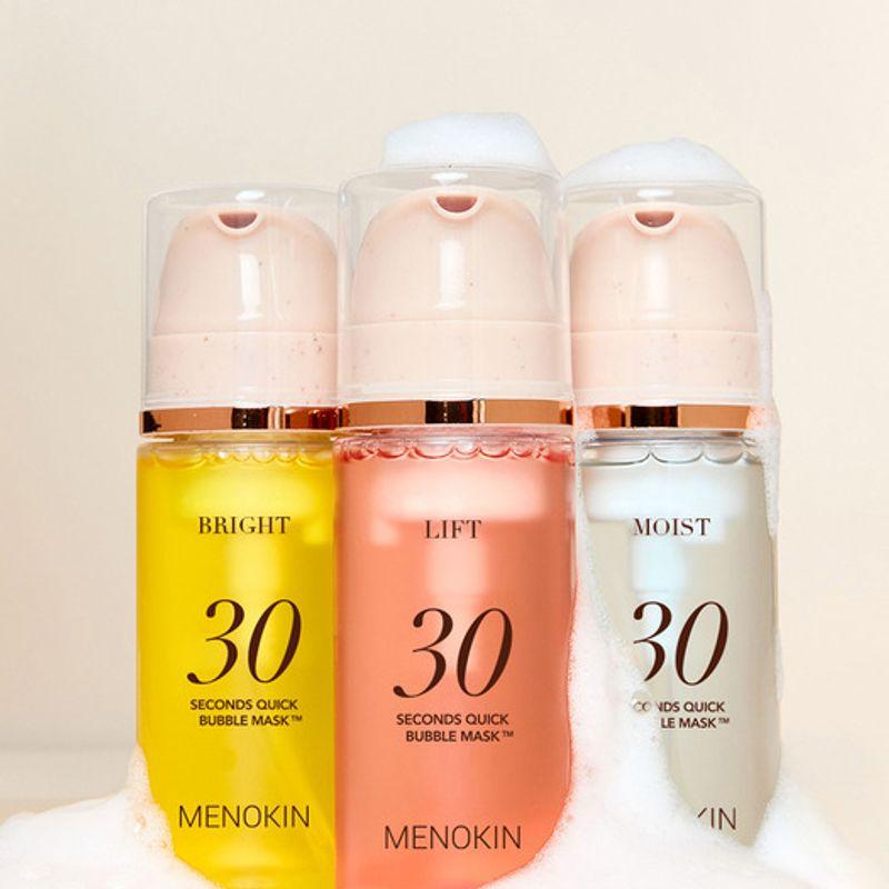 Menokin Super Einfache 30-Sekunden Schnell-Blasenmaske 3 Typen, Hwajalmeok Water Glow Maskenpackung