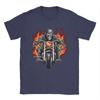 Skull Biker TShirt Unisex  Casual Cotton Tees Round Neck Short Sleeve T Shirts New Arrival Clothing