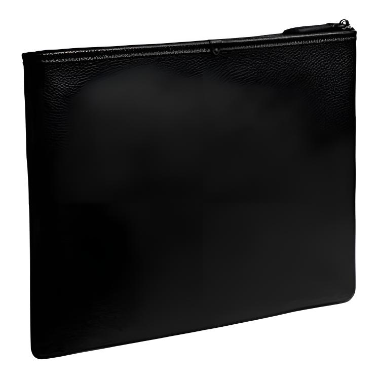 Coach Pouch 34 Solid Color Letter Logo Leather Mahjong Clutch Large Women clutch Black CJ869-V5BLK