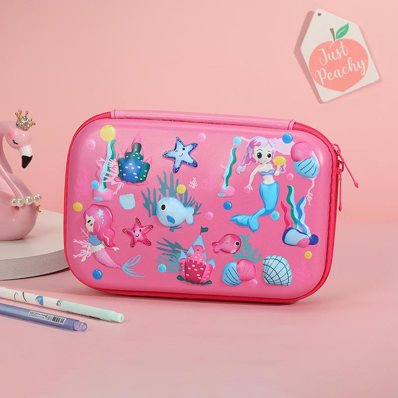 Cartoon Astronaut Large Capacity Pencil Case - Multi-purpose EVA Pencil Box for Kids