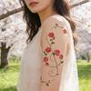 Jijijing 1 Sheet Colorful Flower Tattoo Stickers, Waterproof Temporary Fake Arm Chest Shoulder Tattoos for Women