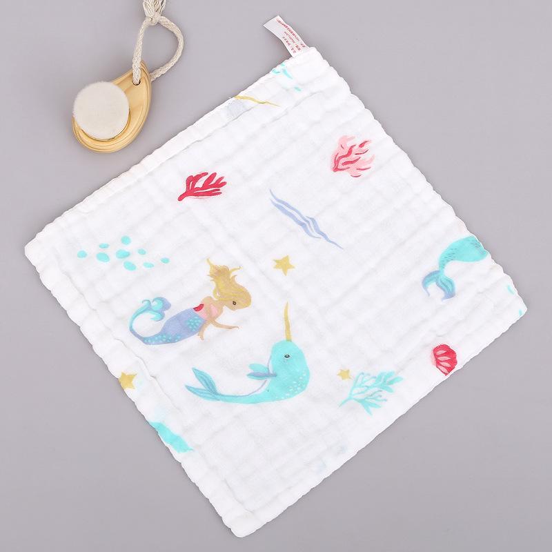 Dětská žínka z čisté bavlny - Šestivrstvá gáza s vysokou hustotou pro novorozence