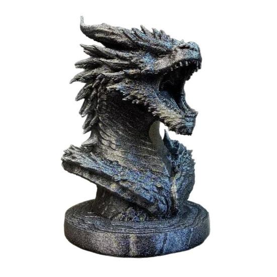 Dragon Head Figurine 3D Dragon Head Printed Fantasy Statue